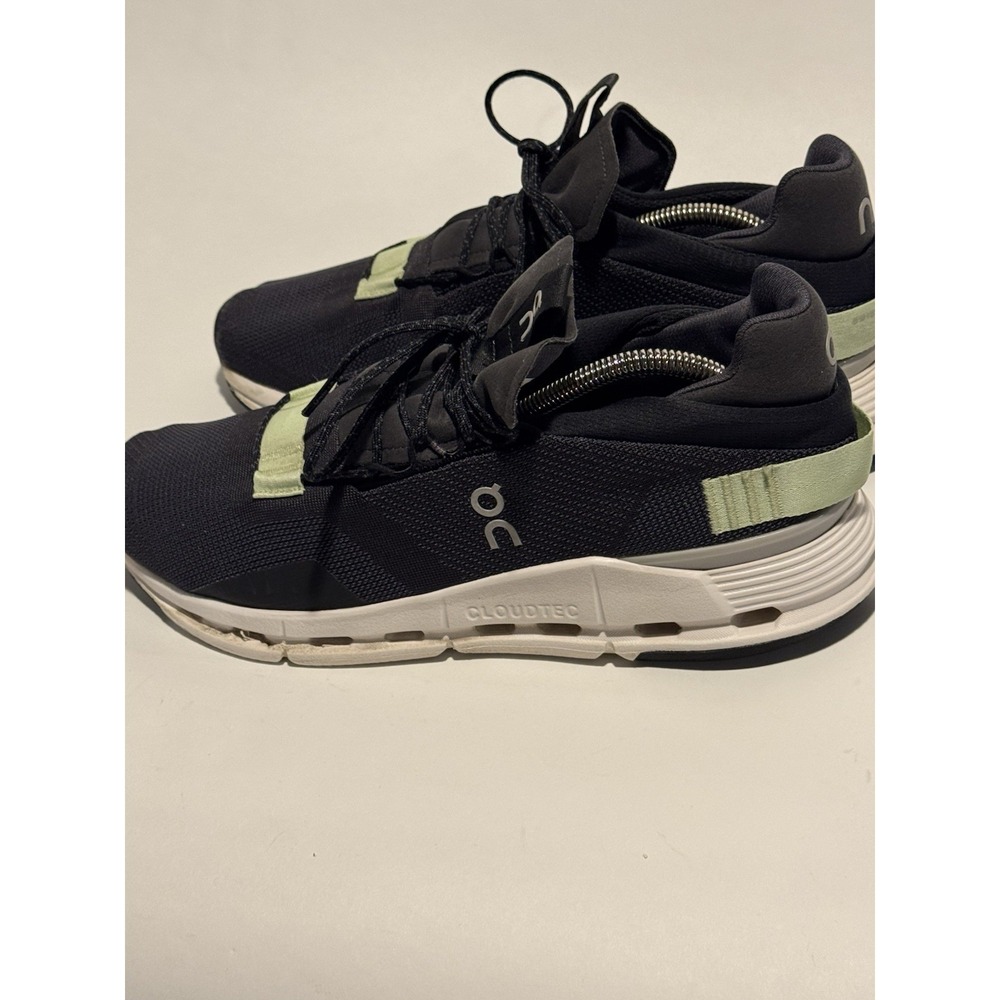 On CloudNova Shoes Eclipse Meadow Black Running Shoes Men's Size 10